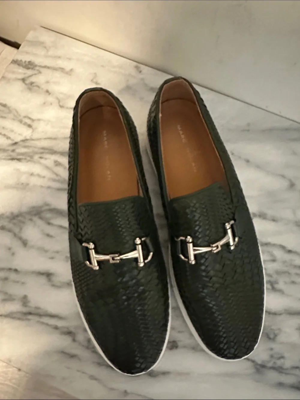Marc Nolan Green  Woven Horse-Bit Boardwalk Sneakers Sz 10 Mens